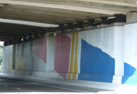 Muurschildering viaduct A28