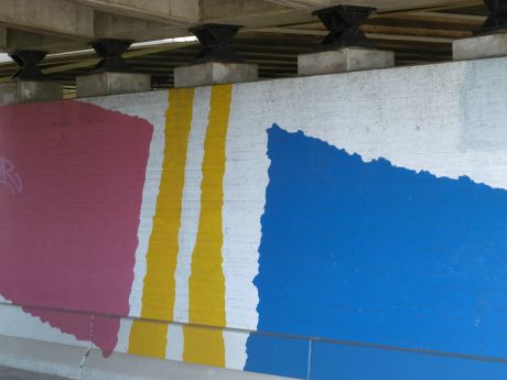 Muurschildering viaduct A28